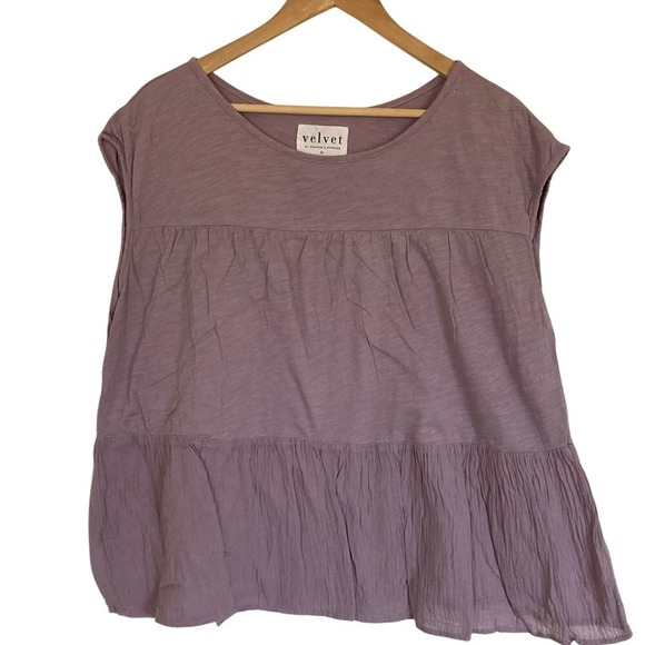 Velvet by Graham & Spencer Tops - Velvet by Graham & Spencer Lavender Blouse